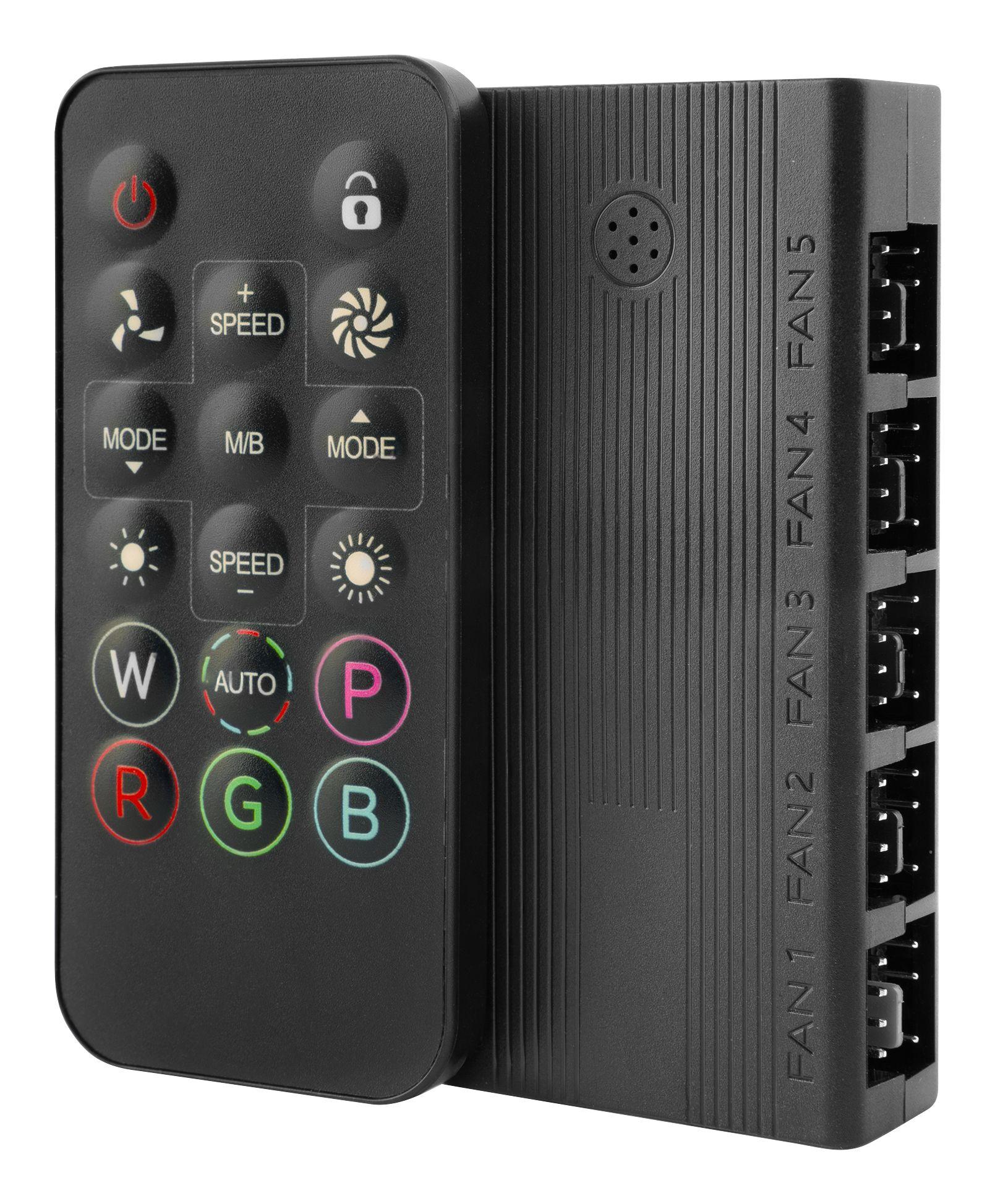 Hub de Controlo de Ventoinhas e ARGB MARS GAMING MF-HUB (Preto)