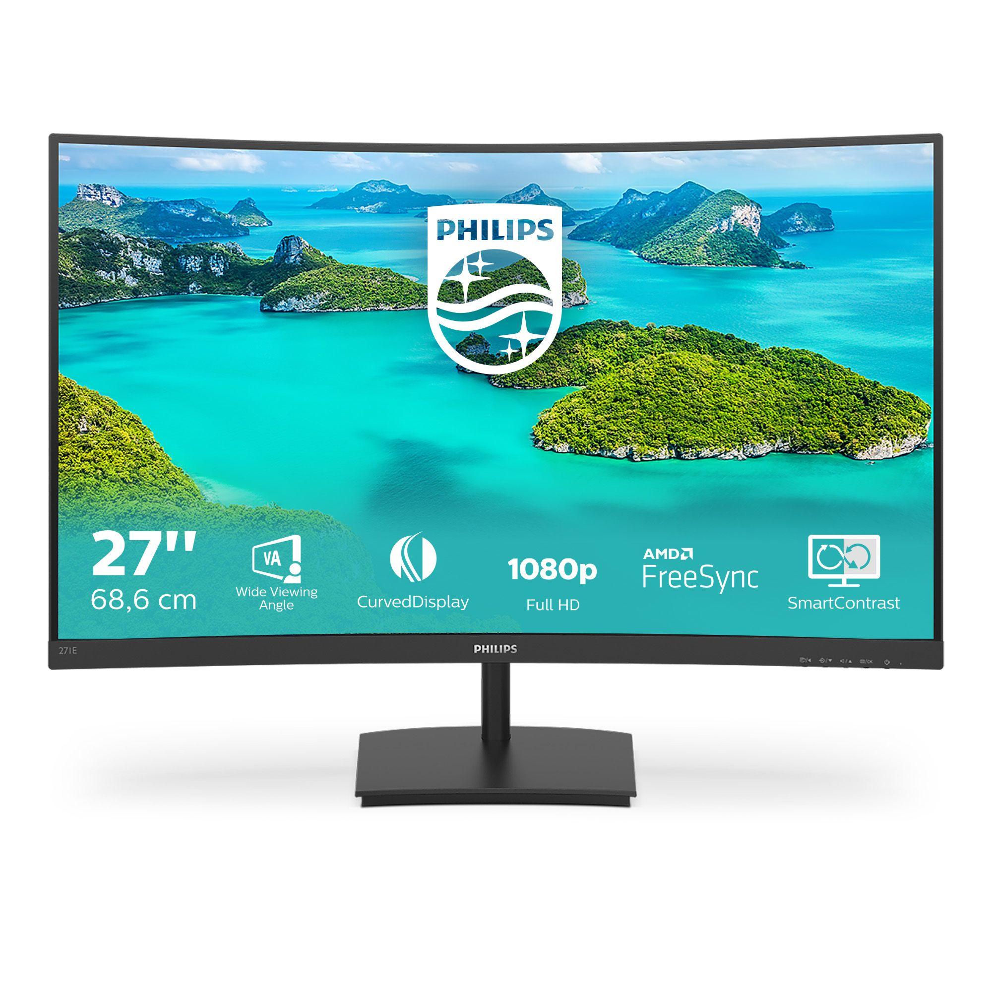 Monitor PHILIPS 271E1SCA/00 (27" - VA - 75 Hz - Preto)