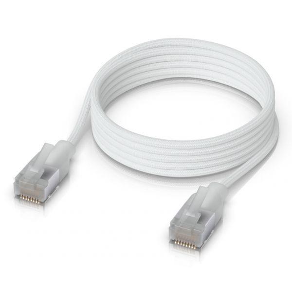 Cabo de Rede UBIQUITI UACC-Cable-Patch-EL-C6A-1M-W (1 m - Cat6a - RJ-45 - Branco) — miniatura 2