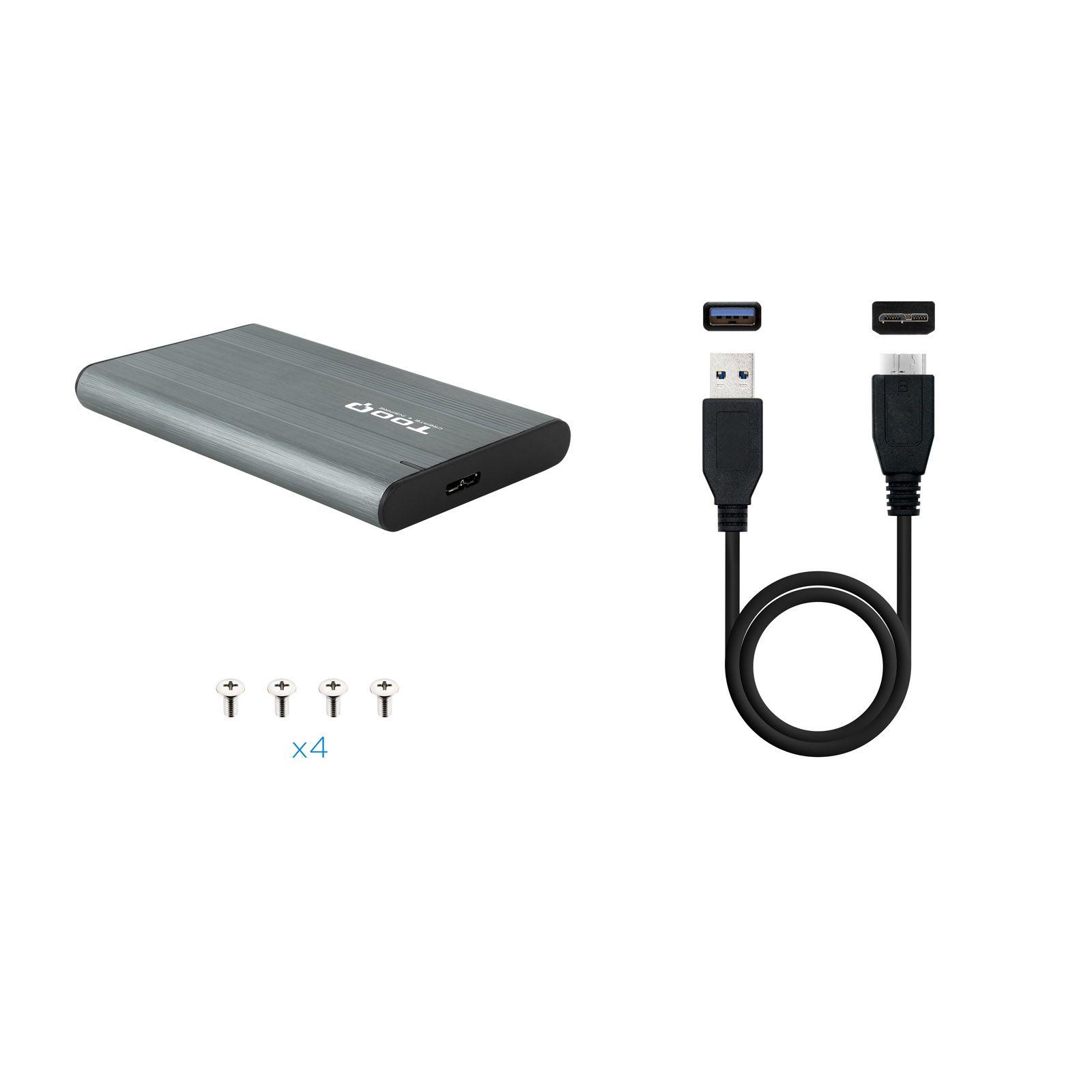 Caixa Externa TOOQ TQE-2503G (2,5" SATA - USB 3.2 Gen 1 - Cinzento), miniatura 2