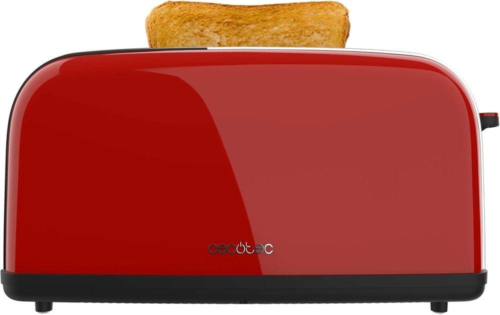 Torradeira CECOTEC Toastin' Time 850 Red Long (850 W - 2 fatias - Aço inoxidável - Vermelho) — miniatura 2