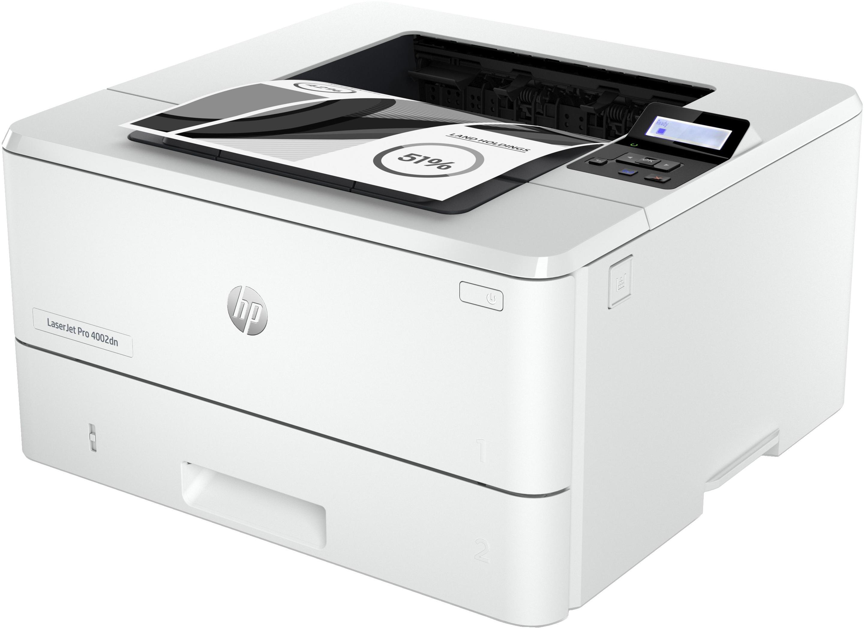 Impressora Laser HP LaserJet Pro 4002dn (A4 - Impressão a preto e branco - 350 folhas - Branco) — miniatura 2