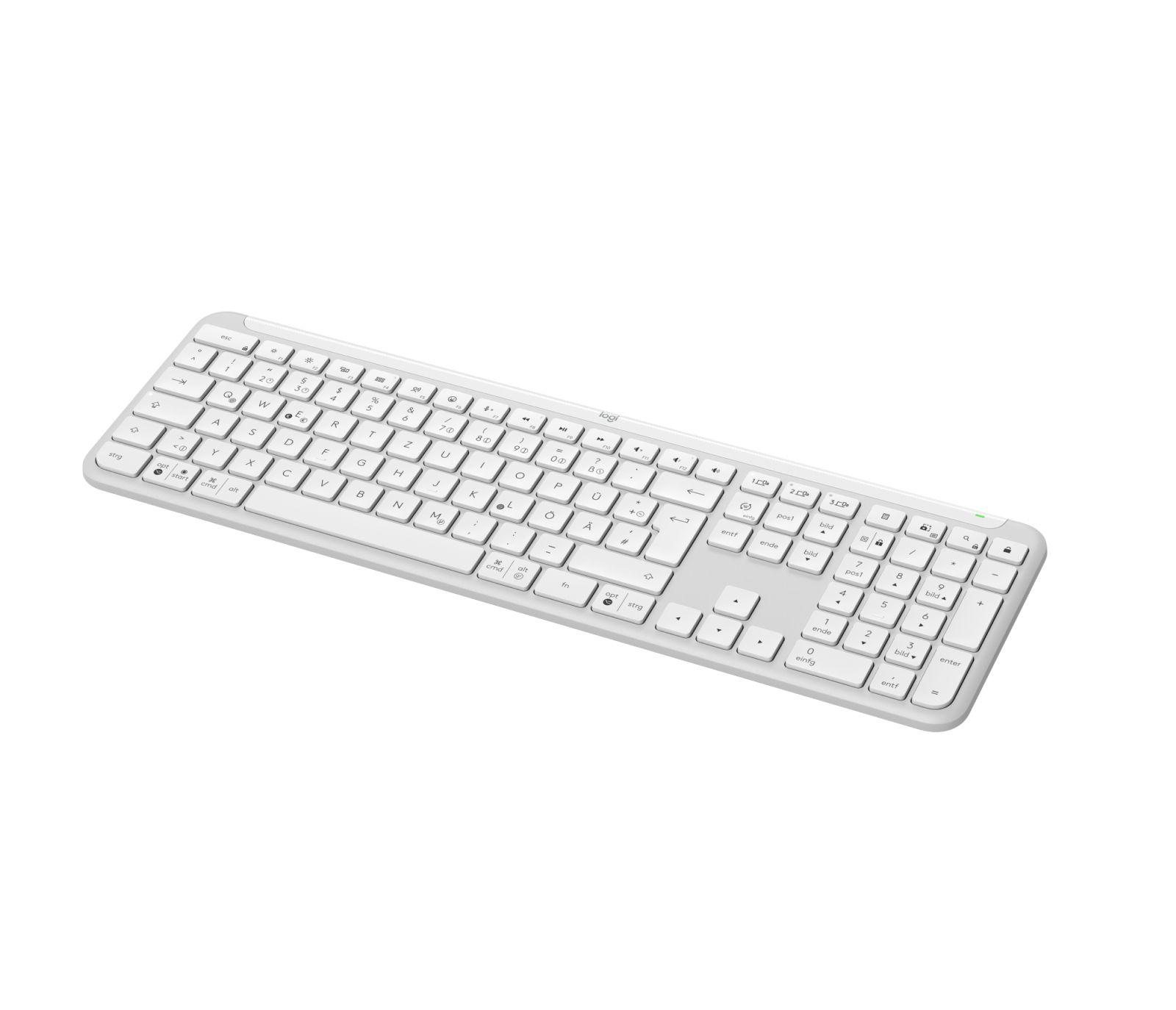 Teclado LOGITECH Signature Slim K950 (Alemão - Teclas tesoura - Tamanho completo - Branco) — miniatura 2