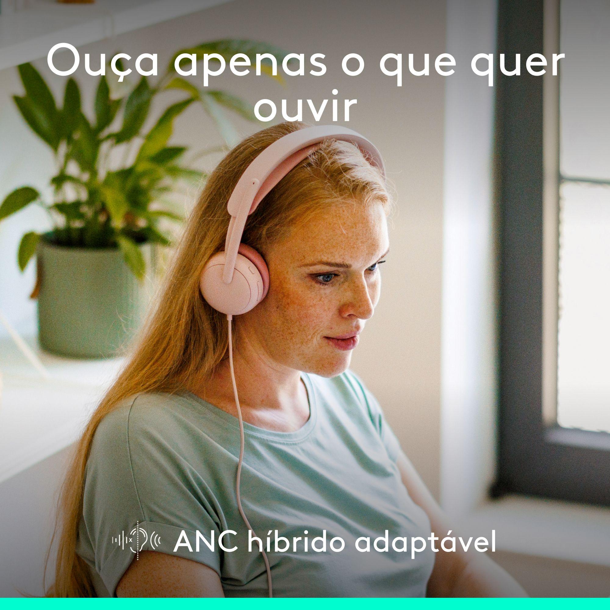 Headset LOGITECH Zone Wired 2 (Binaural - Com fios - Supra-aural - Rosa), miniatura 3