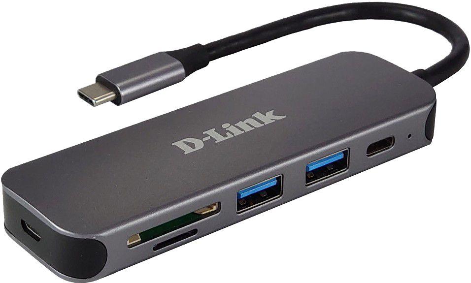 Hub USB-C D-LINK DUB-2325 (Cinzento)