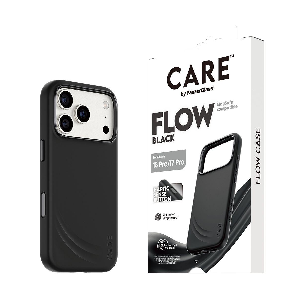 Capa para Telemóvel PANZERGLASS CARE Flow Case MagSafe para iPhone 17 Pro/18 Pro (Silicone - Preto), miniatura 6