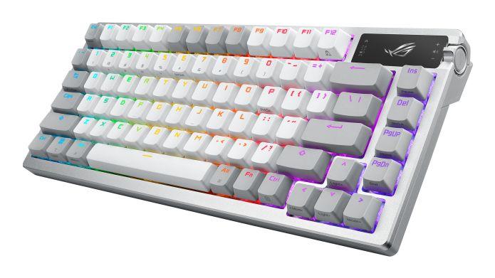 Teclado ASUS ROG Azoth (ES QWERTY - Mecânico ROG NX Snow - RF Wireless+Bluetooth - Branco) — miniatura 2