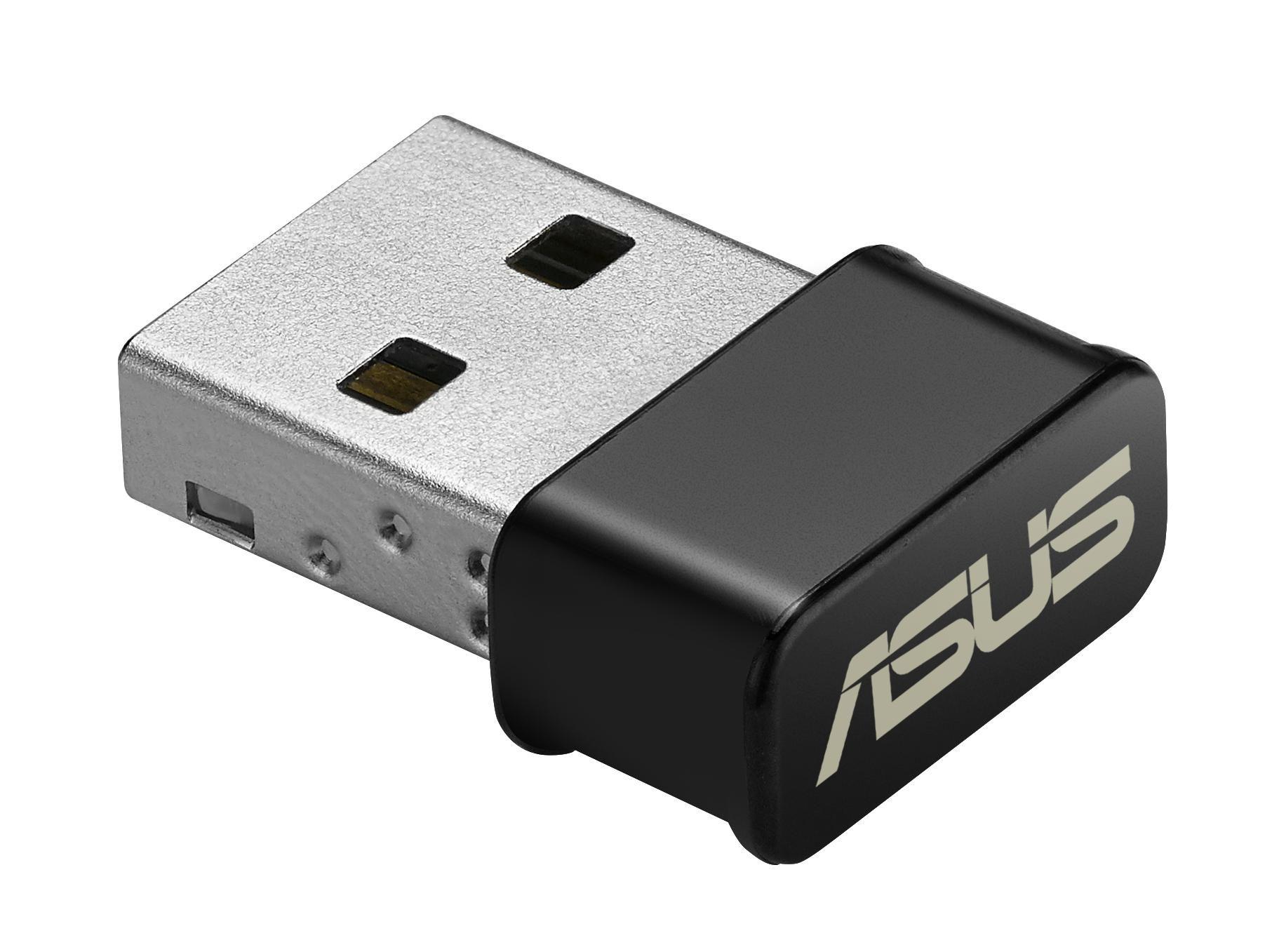 Adaptador USB Wi-Fi ASUS USB-AC53 Nano (Wi-Fi 5 - 867 Mbit/s - Banda dupla - Preto)