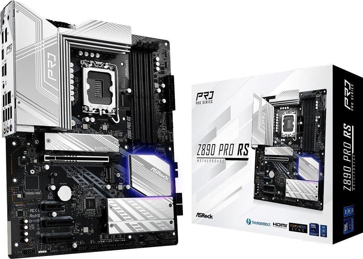 Motherboard ASROCK Z890 Pro RS (LGA 1851 - Intel Core Ultra, Série 2 - ATX)