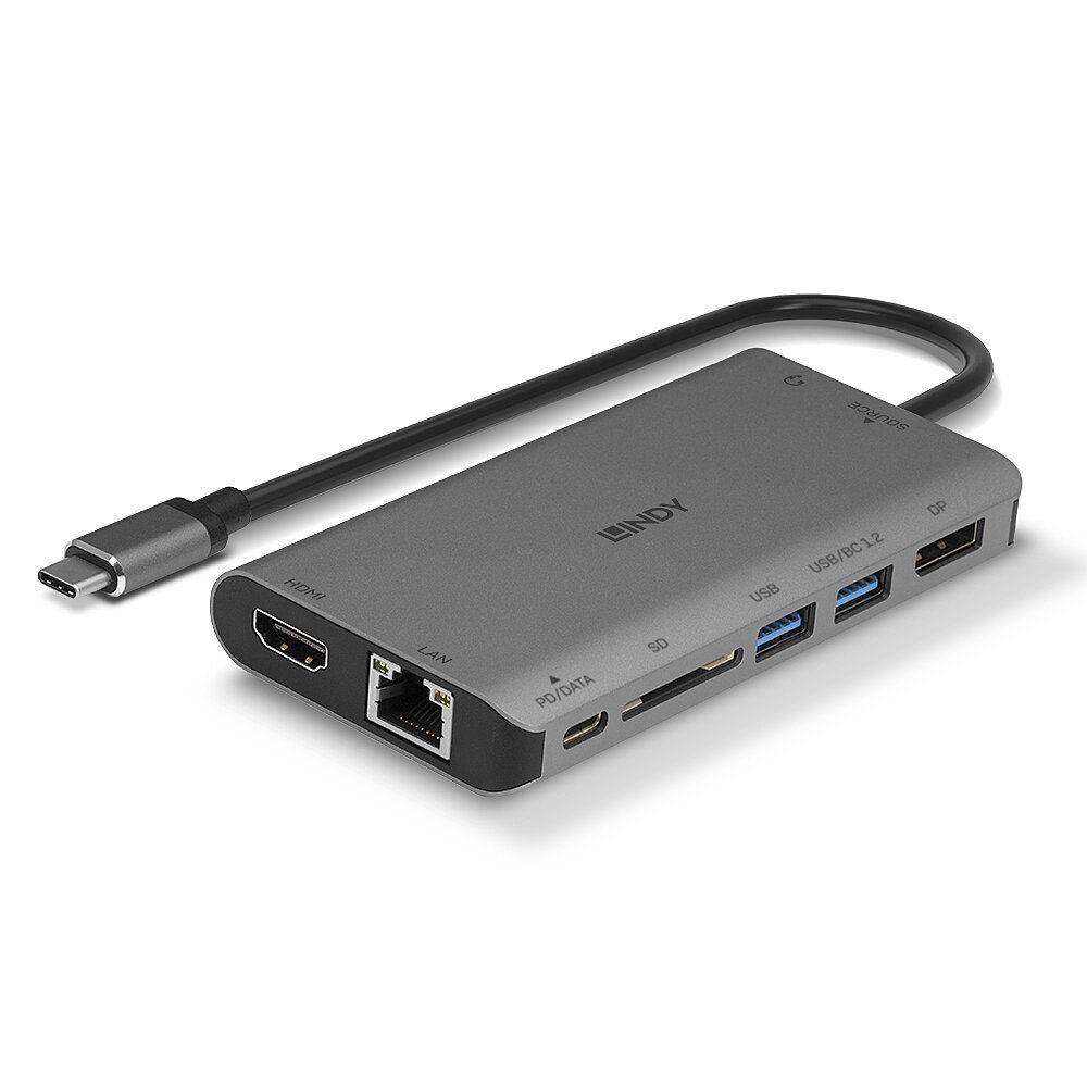 Base de Ligação USB-C LINDY 43323 (Preto/Cinzento) — miniatura 2