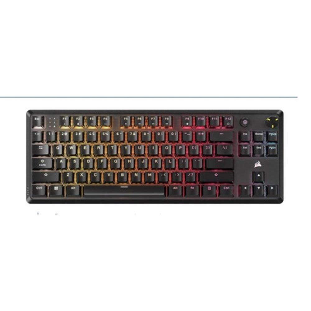 Teclado CORSAIR K70 CORE TKL RGB (Português - Mecânico, Cherry MLX Red - Sem teclado numérico - Preto)
