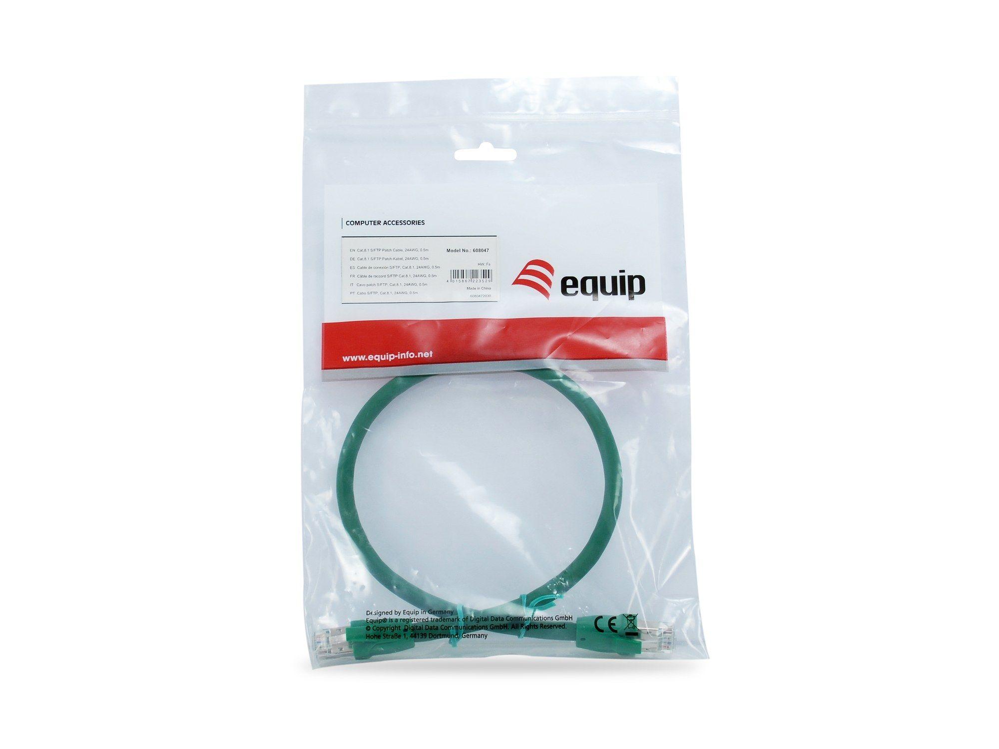 Cabo de Rede RJ45 EQUIP 608047 (0,5 m - RJ-45 - PoE+, PoE++ - Verde), miniatura 3