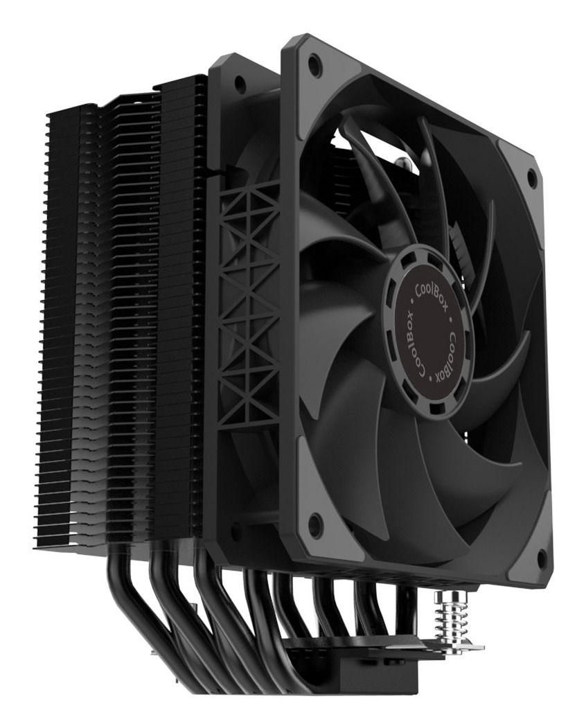 Dissipador para CPU COOLBOX H6 (120 mm - 2000 RPM - 4-pin - Preto)