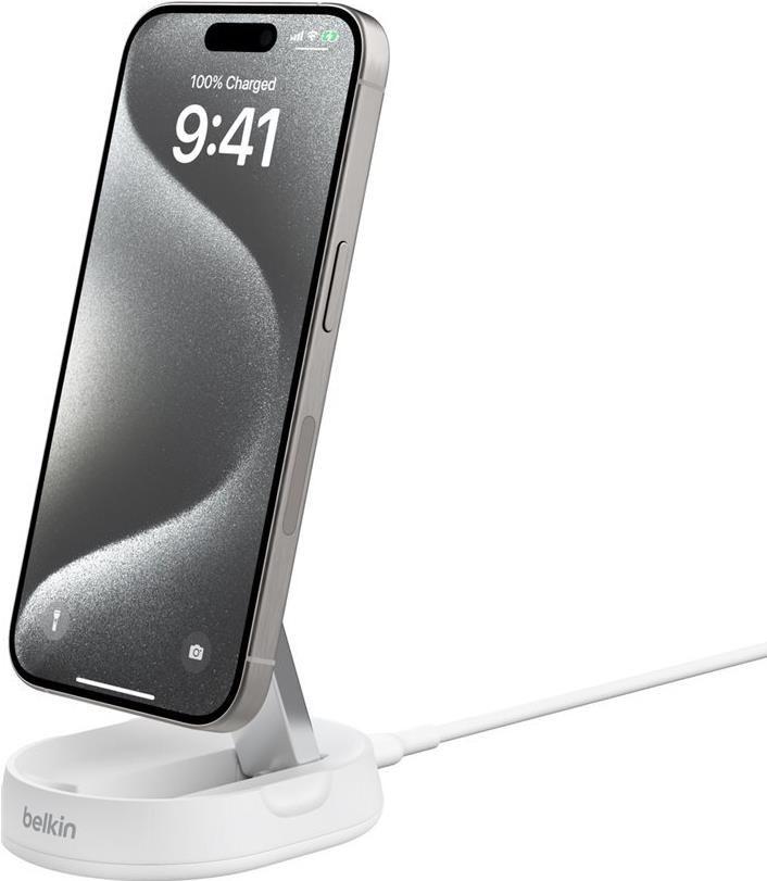 Carregador sem fios BELKIN BoostCharge Pro WIA008VFWH (USB Type-C para USB Type-C - Smartphone - Branco)