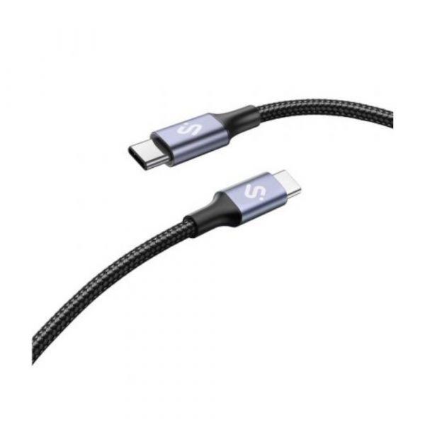 Cabo USB-C SUBBLIM Plus (1 m - USB-C - Preto)