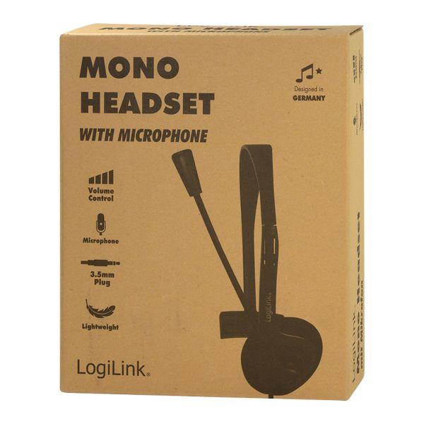 Headset Monofónico LOGILINK HS0054 (Monofónico - Com fios - Supra-aural - Preto), miniatura 9