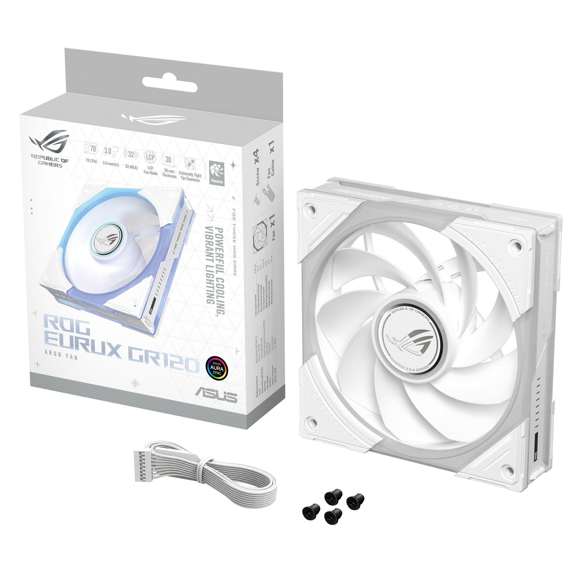 Ventoinha para Caixa de Computador ASUS ROG Eurux GR120 ARGB Reverse (Branco) — miniatura 20