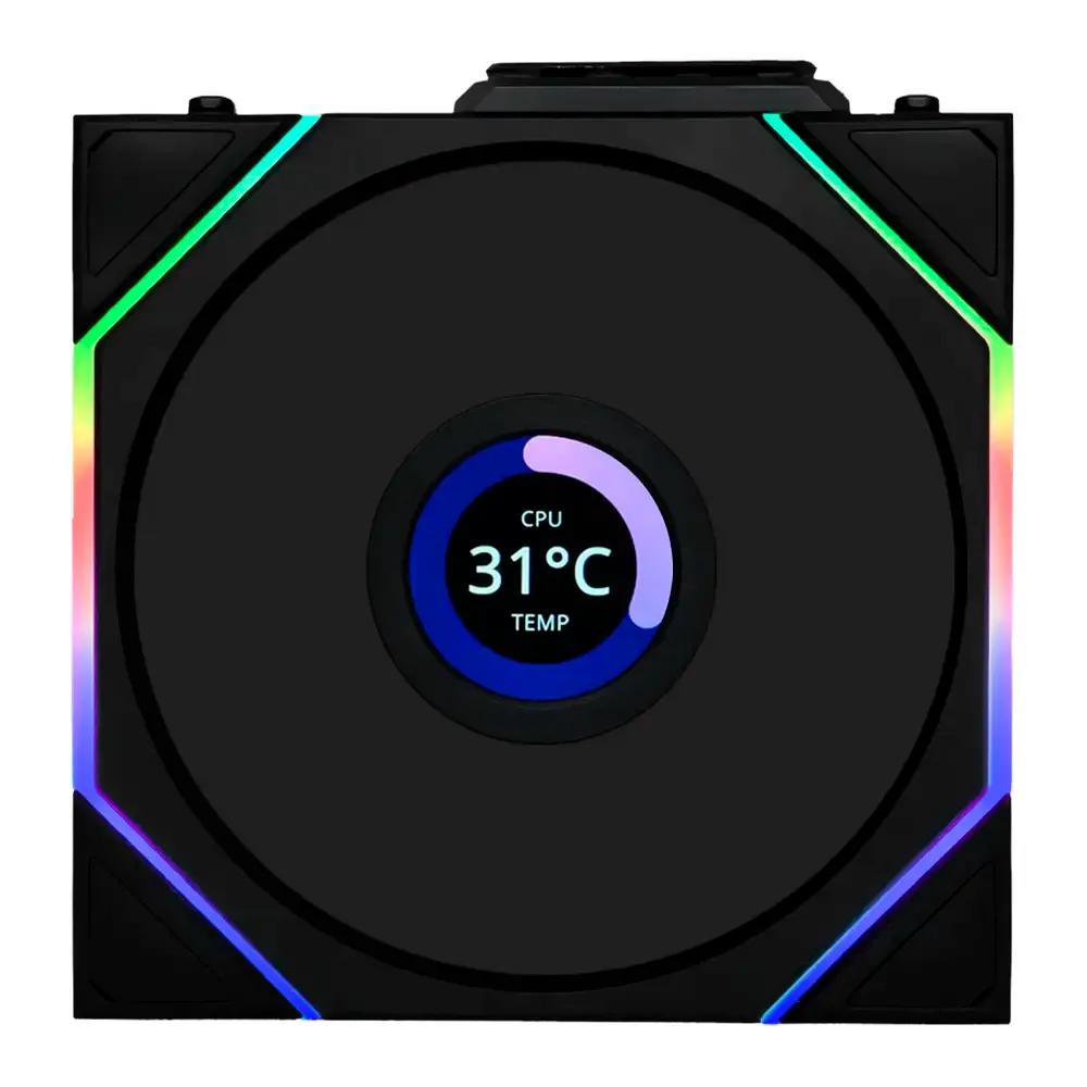 Pack de 3 Ventoinhas LIAN LI UNI FAN TL120 Wireless LCD ARGB (Poliéster termoplástico - Preto), miniatura 2