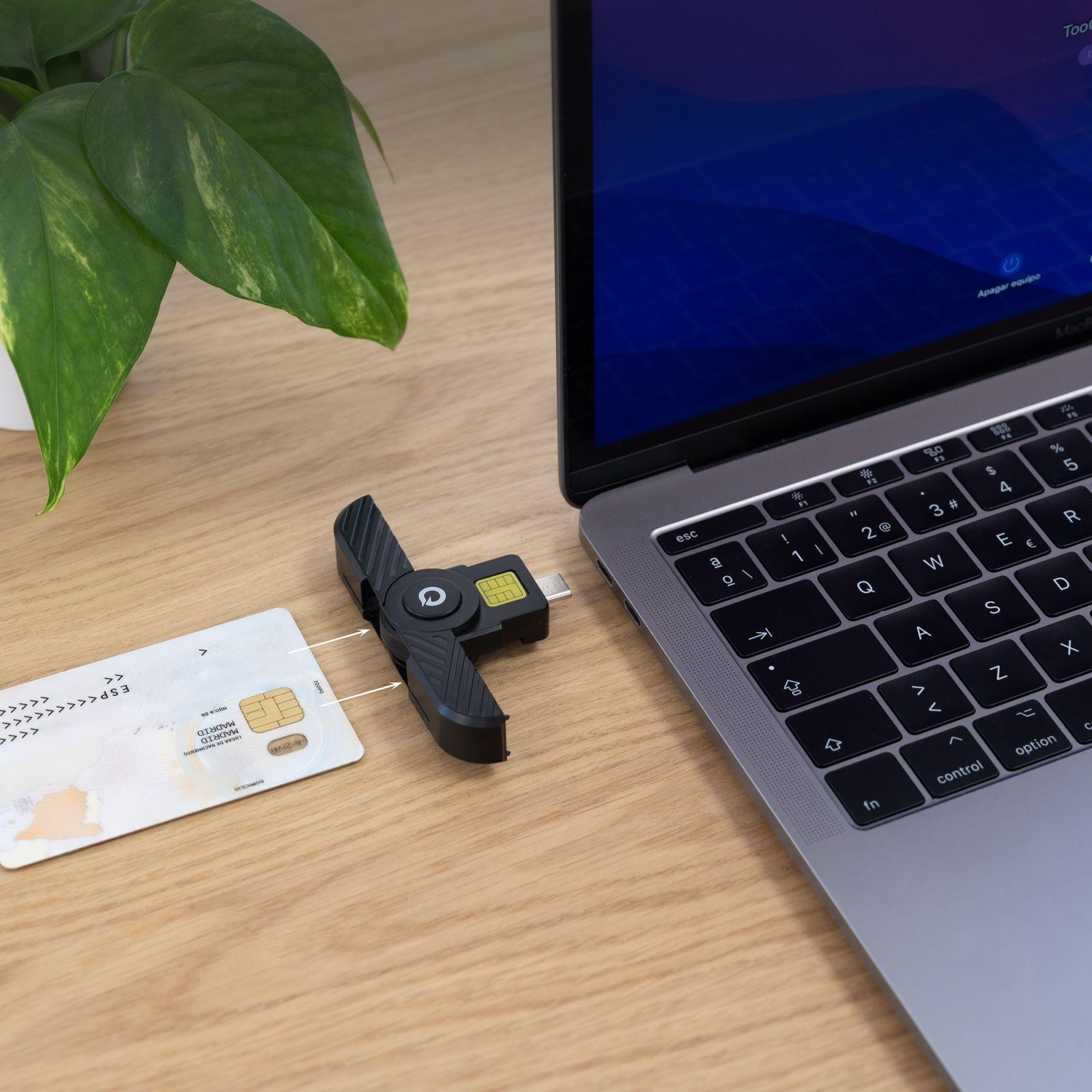 Leitor de Cartões de Cidadão TOOQ TQR-3011B (USB Type-C - Preto), miniatura 3