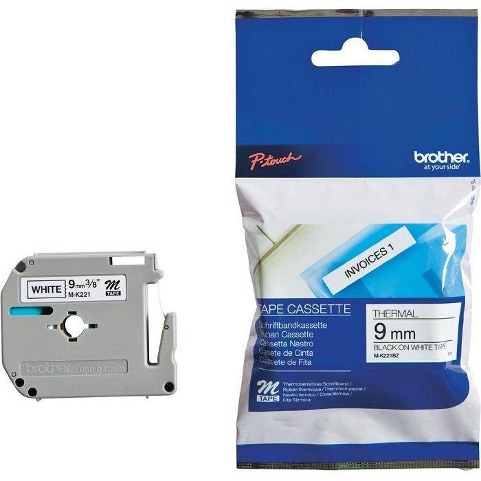Fita de Impressão BROTHER M-K221BZ (Preto sobre Branco), miniatura 3