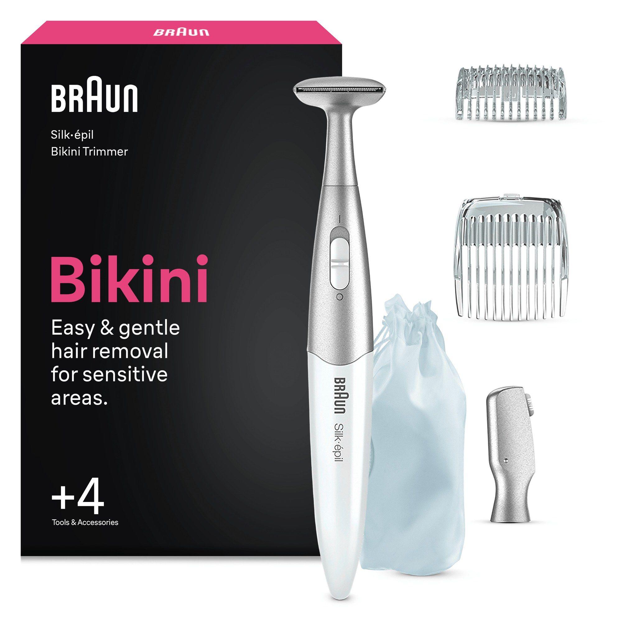 Depiladora de Linha de Biquíni BRAUN FG1100 (Branco e Prateado)