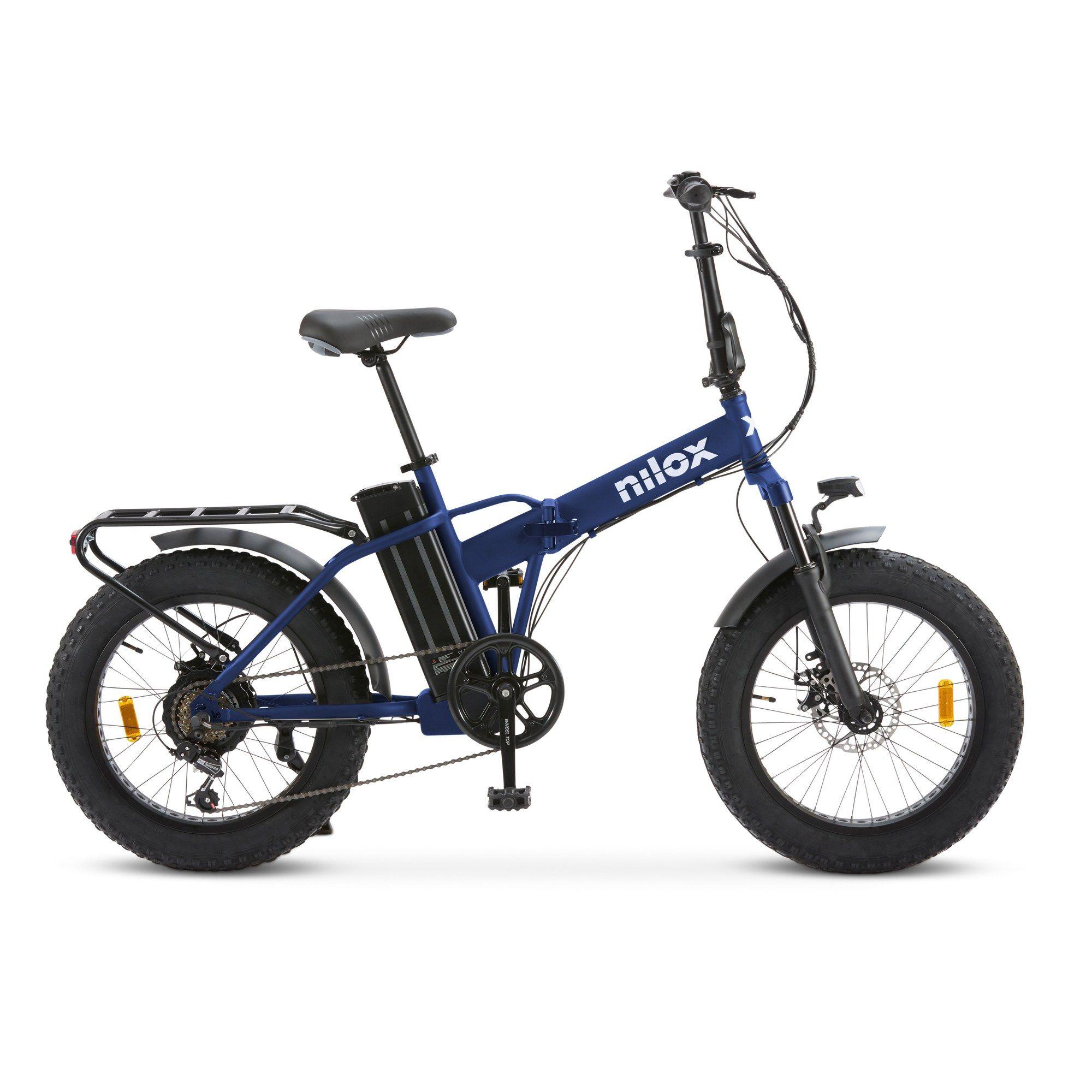 Bicicleta Elétrica Dobrável NILOX X8 PRO (Azul Metalizado)