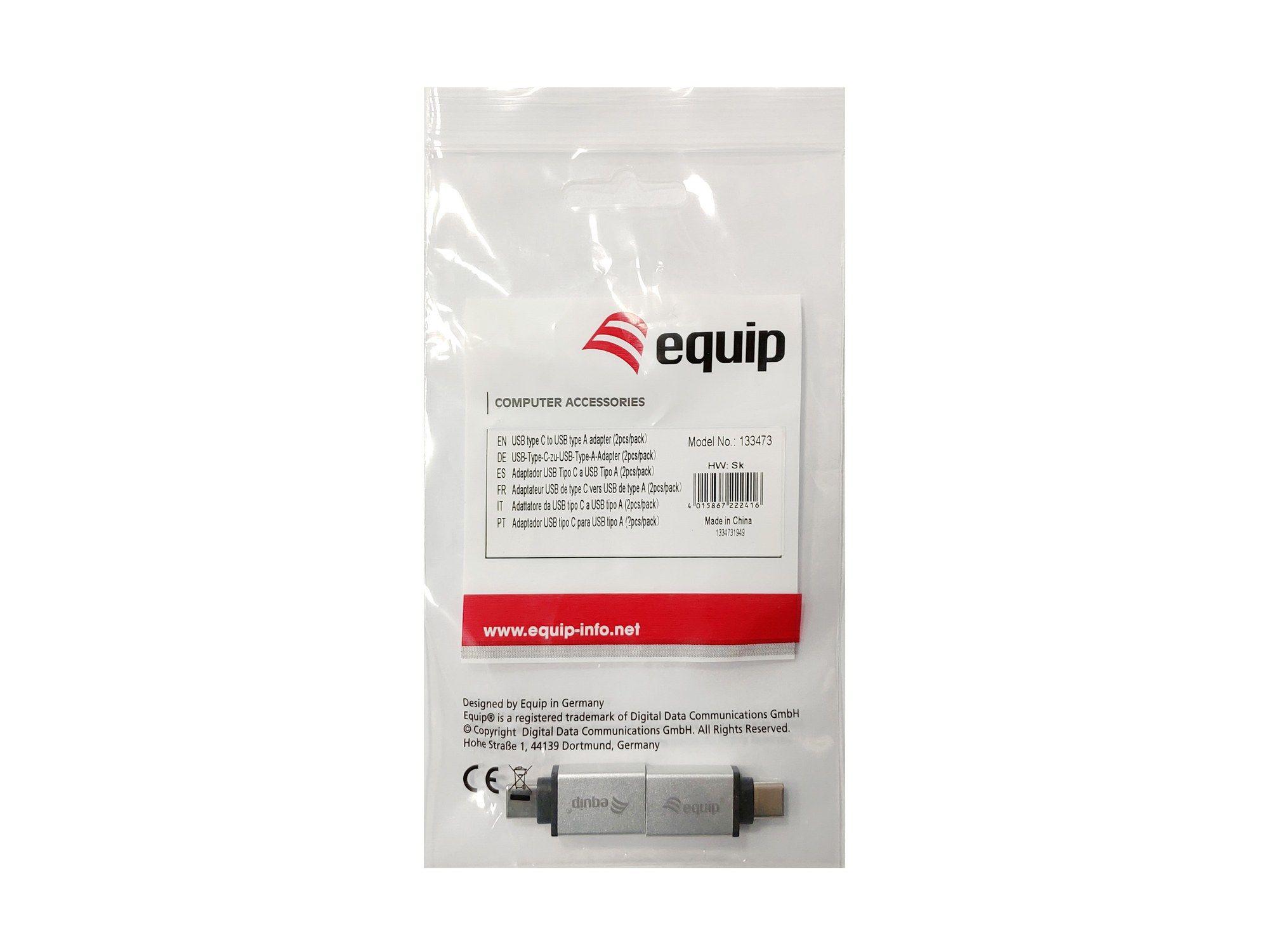 Kit de Adaptadores USB-C para USB-A EQUIP (USB Type A - USB Type C - Prateado), miniatura 4