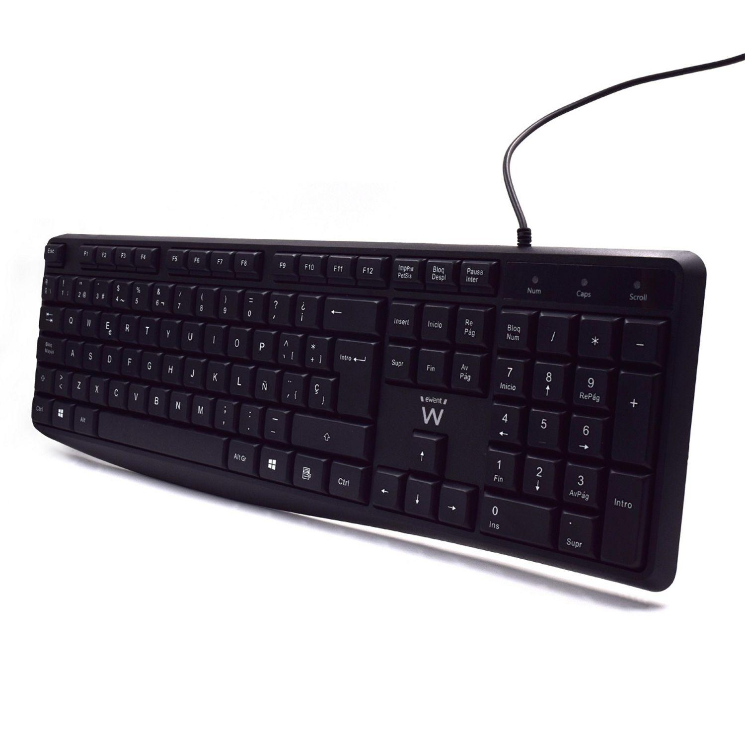 Teclado EWENT EW3001 (Espanhol - Interruptor de membrana - Tamanho completo - Preto) — miniatura 2