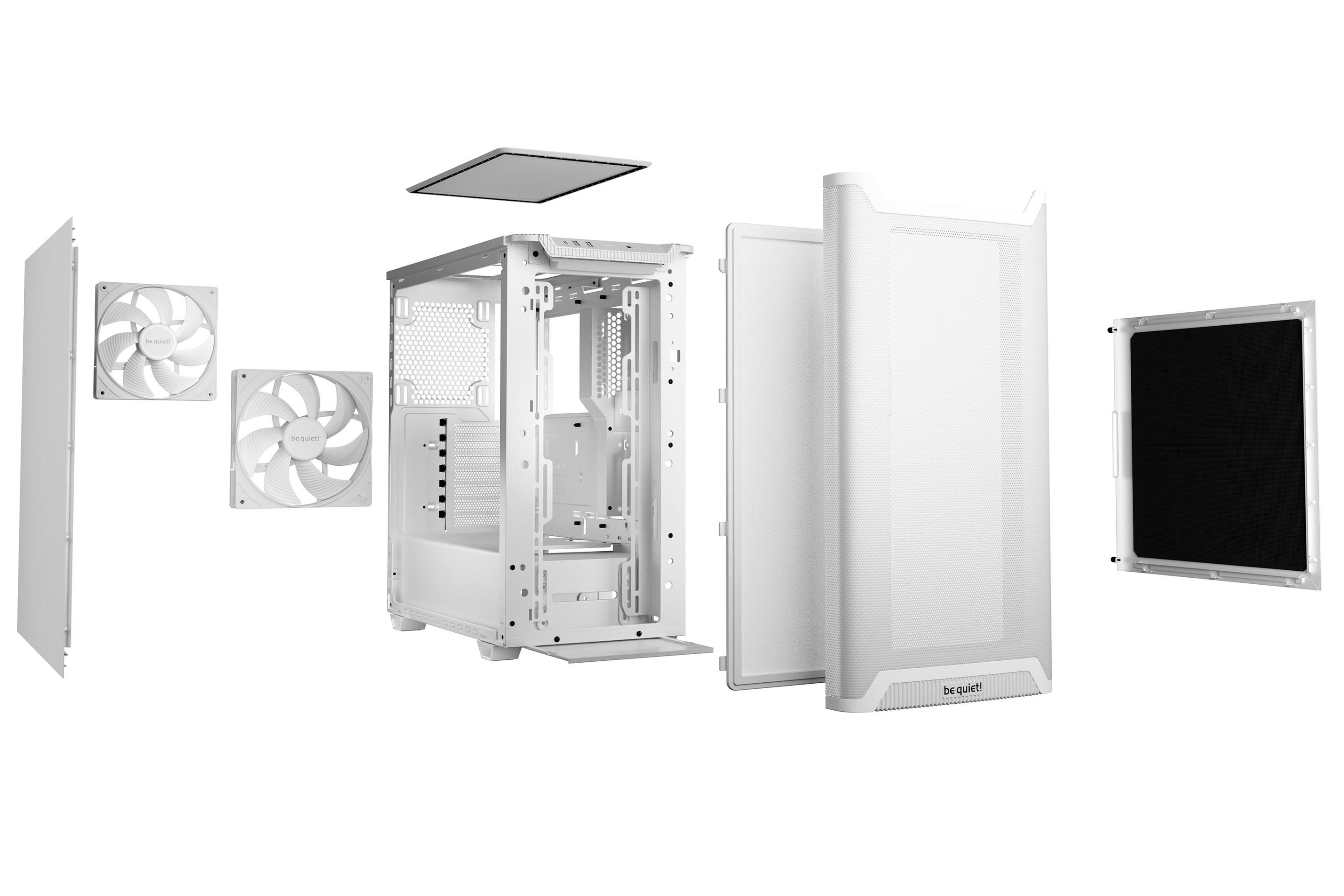 Caixa PC BE QUIET! PURE BASE 501 Airflow (ATX, micro ATX, Mini-ITX - ATX, PS2 - Midi Tower - Branco) — miniatura 4