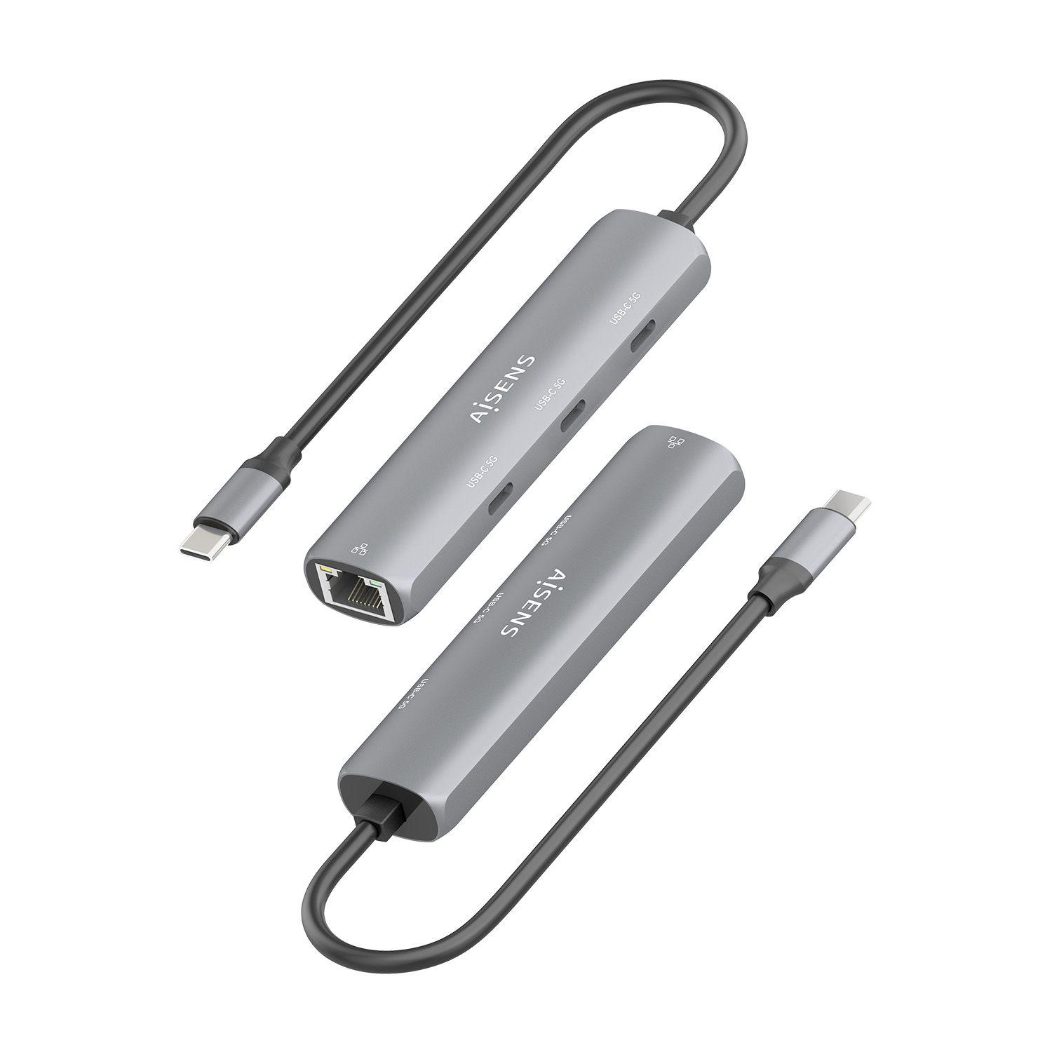Dock USB-C AISENS ASUC-4P041-GR (0,15 m - Cinzento), miniatura 3