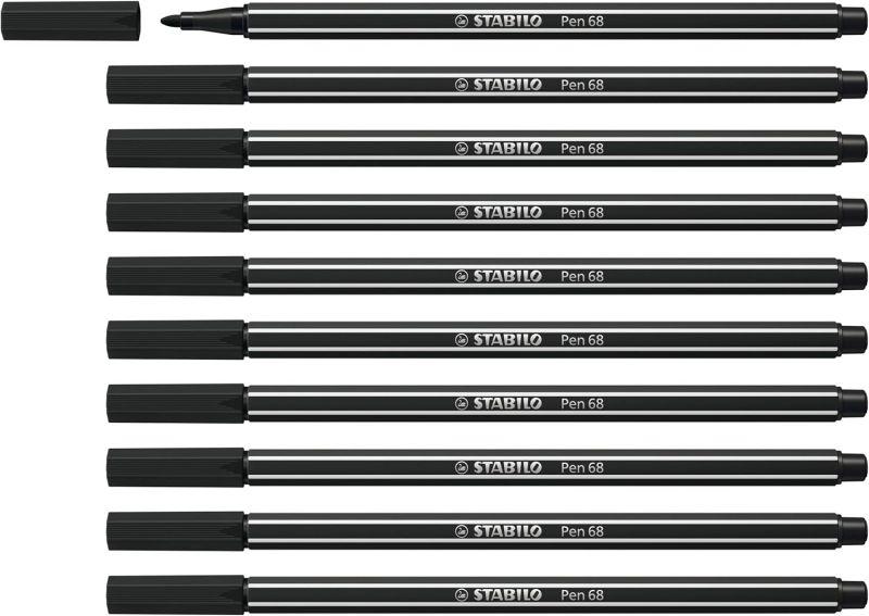 Marcador Aquarelável STABILO Pen 68 (Preto)