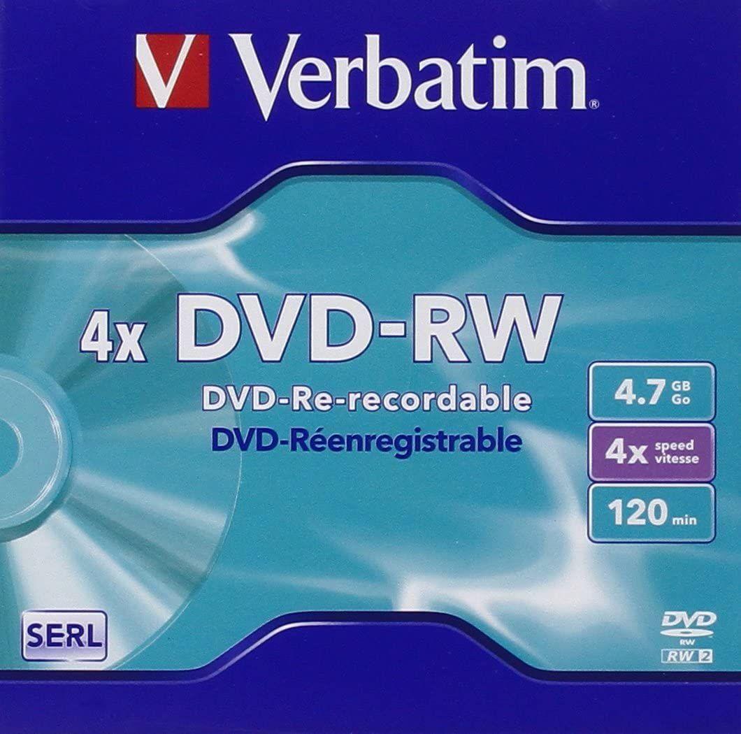 Disco DVD-RW VERBATIM 43285 (Prateado mate)