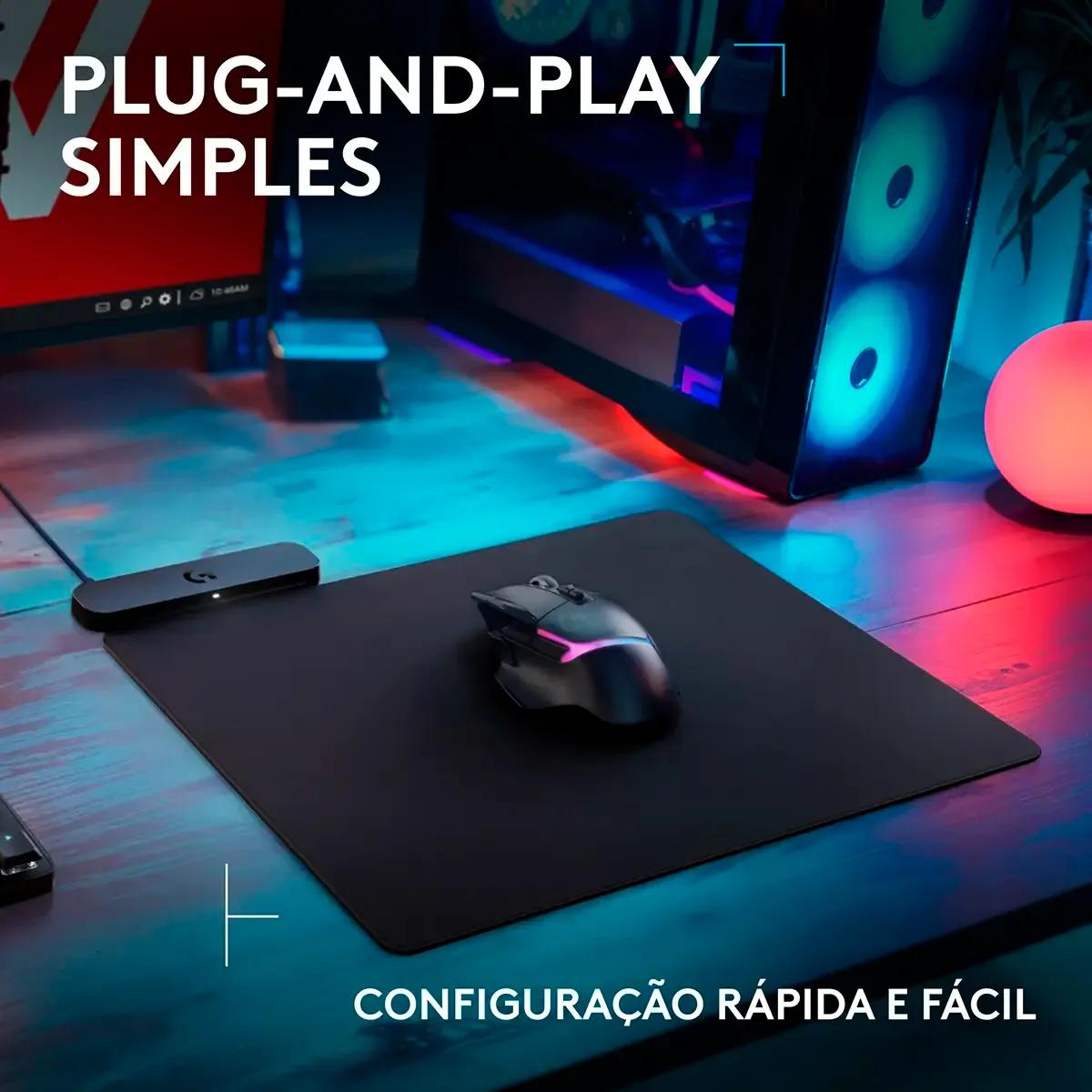 Tapete de Rato LOGITECH Powerplay 2 Gaming (USB Type-A - Preto) — miniatura 3