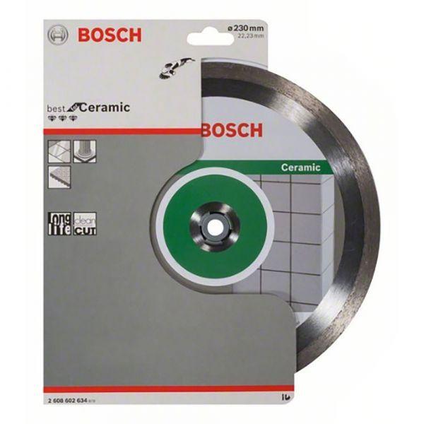 Disco de Corte Diamantado para Cerâmica BOSCH 2608602634 (230 mm - Furo 22,23 mm - Prateado)