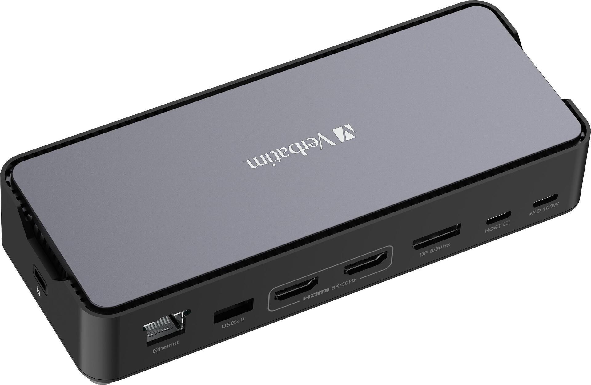 Docking Station USB-C VERBATIM CDS-15 (Preto e Cinzento)
