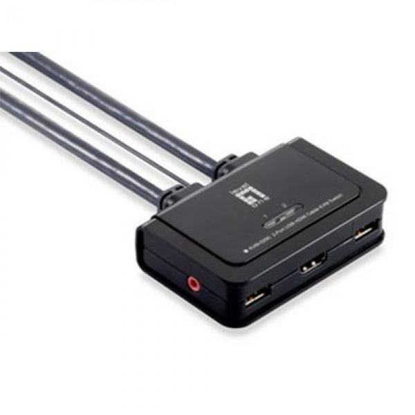 Switch KVM LEVELONE KVM-0290 (Preto e Cinzento) — miniatura 3