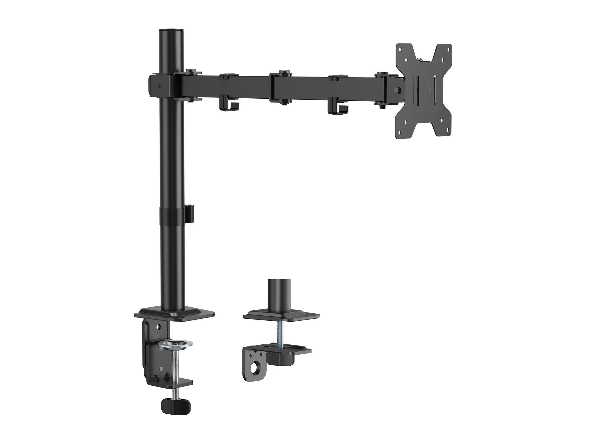Suporte de Monitor de Secretária Articulado EQUIP 650174 (75 x 75 mm e 100 x 100 mm - 100 x 100 mm - 75 x 75 mm - Preto)