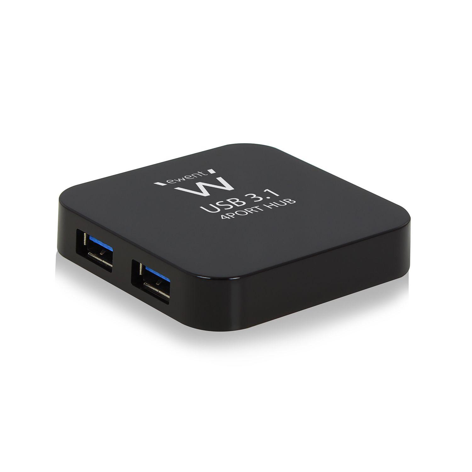 Hub USB EWENT EW1134 (0,525 m - Preto)