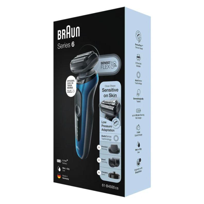 Máquina de Barbear BRAUN Series 6 61-B4500cs (Azul e Preto), miniatura 7