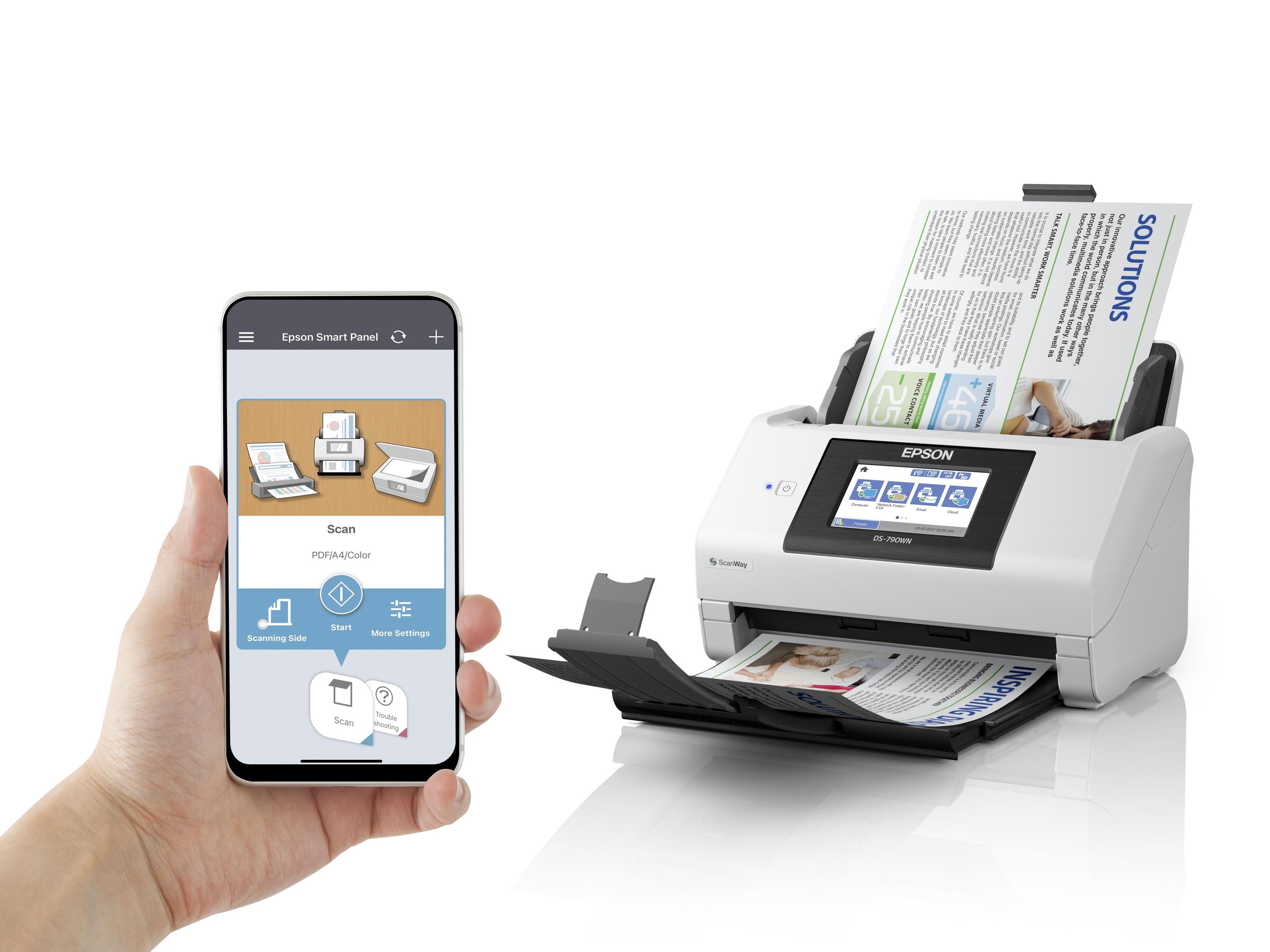 Scanner EPSON WorkForce DS-790WN (AC - Preto e Branco), miniatura 7