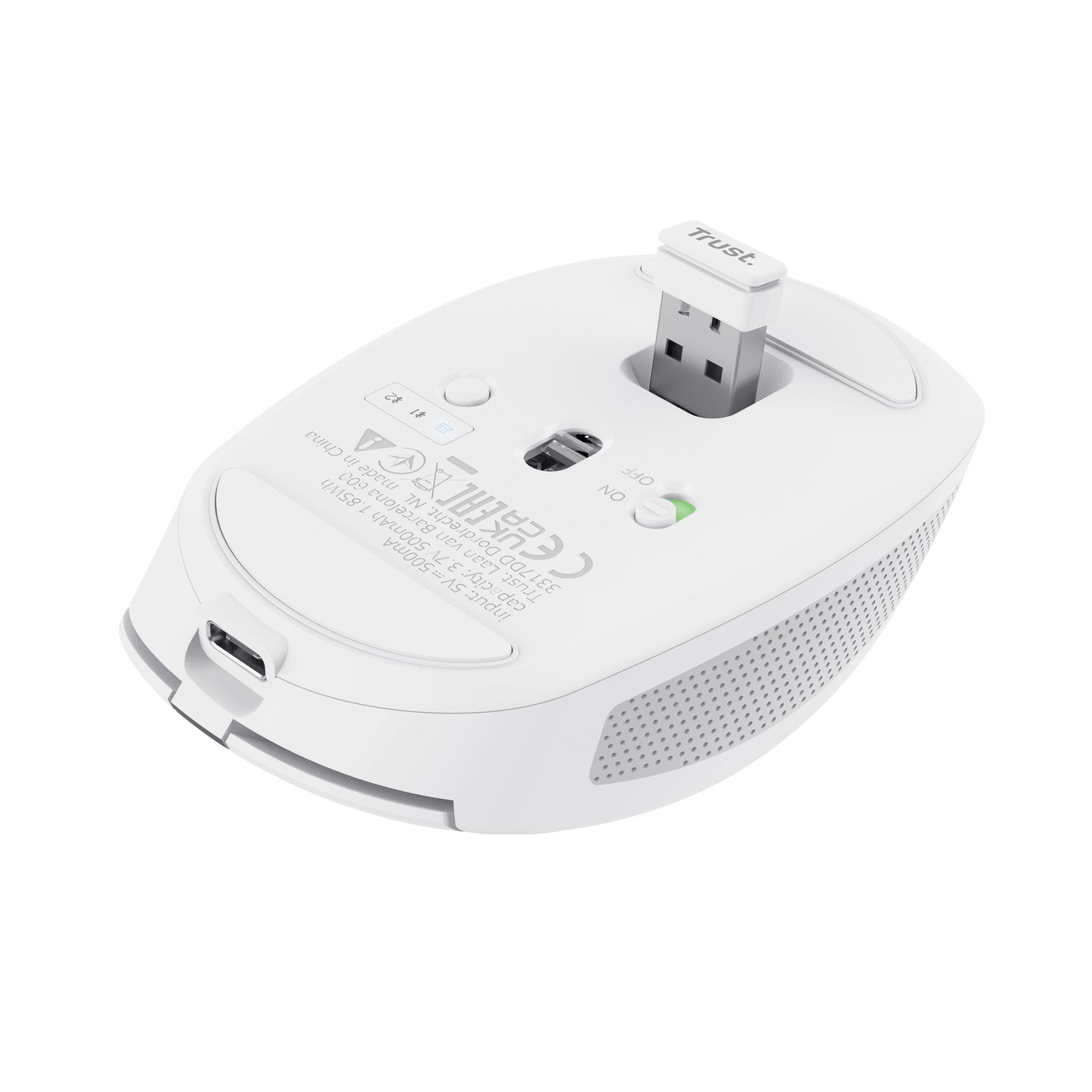 Rato TRUST Ozaa Compact (Mão direita - 3200 DPI - Ótico - Branco) — miniatura 5