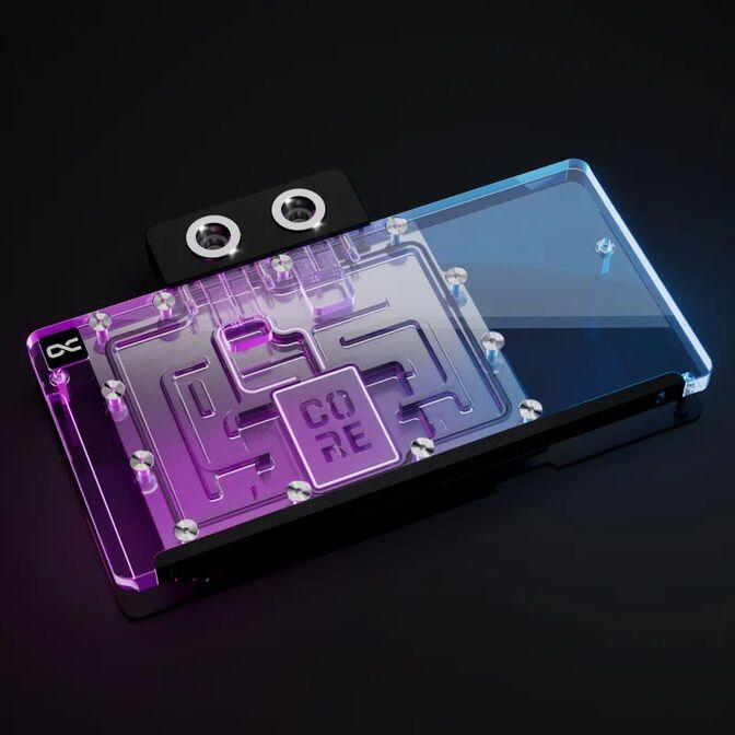 Bloco de Água para Placa Gráfica ALPHACOOL Core RX 9070 XT Aorus Elite (Transparente/Cromado) — miniatura 3