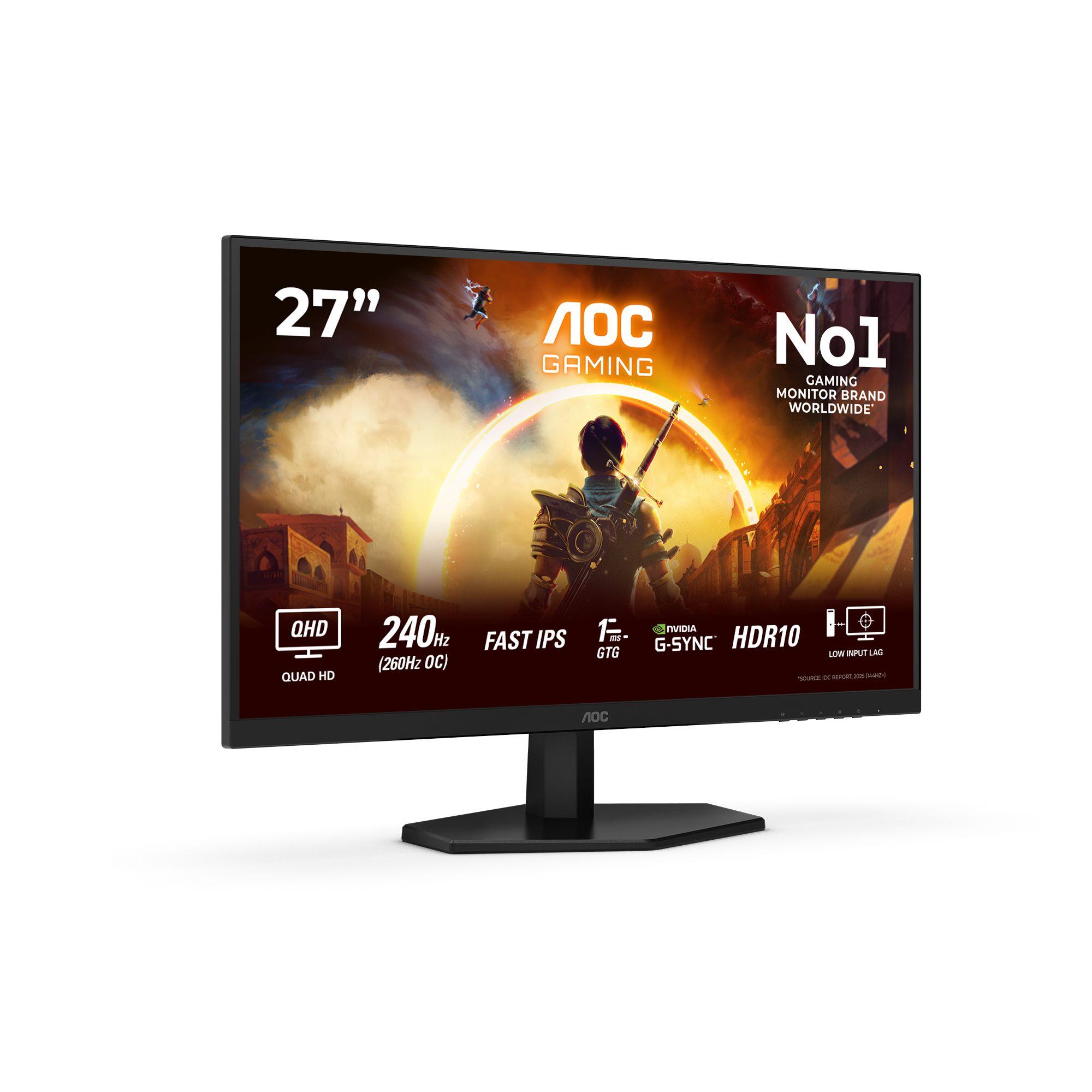 Monitor AOC Q27G42ZE/69 (27" - Fast IPS - 260 Hz - Preto/Vermelho) — miniatura 2