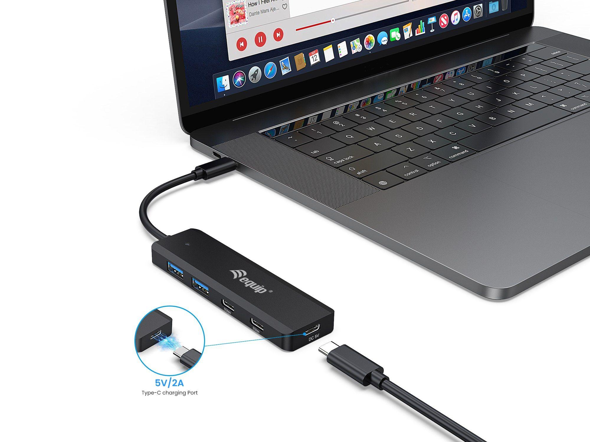 Hub USB-C EQUIP 128964 (Preto) — miniatura 4