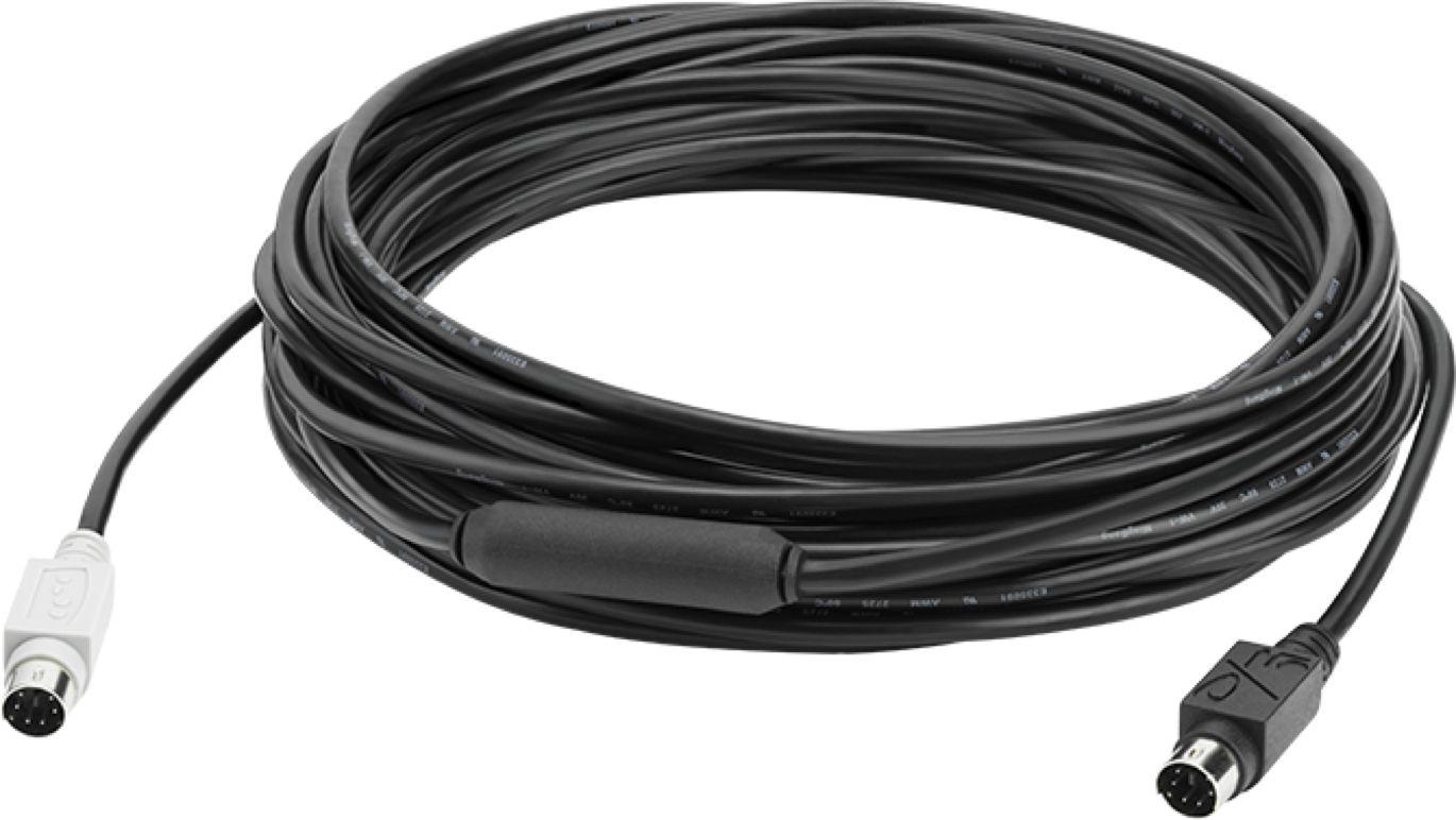 Cabo de Extensão para Videoconferência LOGITECH GROUP (2 x Mini-DIN-6 fêmea - Mini-DIN-6 - Preto)