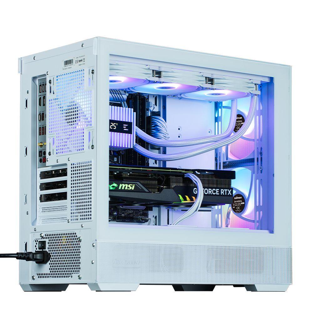 Caixa Micro-ATX ZALMAN P30 Air (Micro ATX, Mini-ITX - Mini Tower - Plástico, aço, vidro temperado - Branco) — miniatura 4