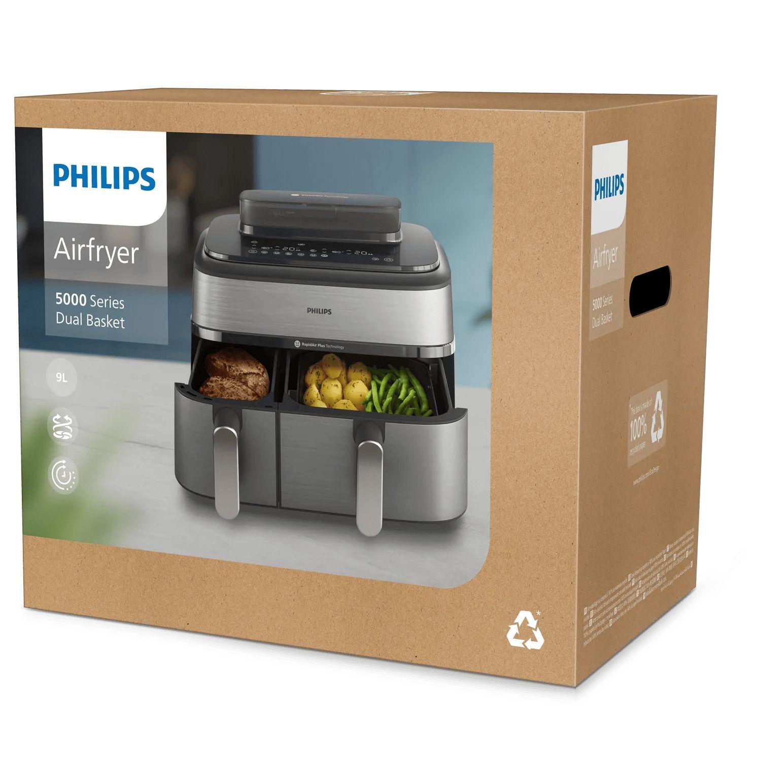 Fritadeira a Ar Independente PHILIPS NA555/00 (2750 W - 200 °C - 40 °C - Prateado), miniatura 7