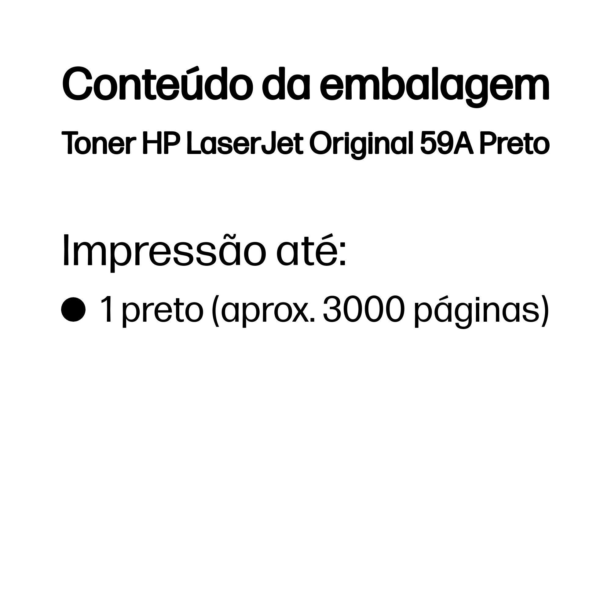 Toner HP 59A (3000 páginas - Preto), miniatura 3