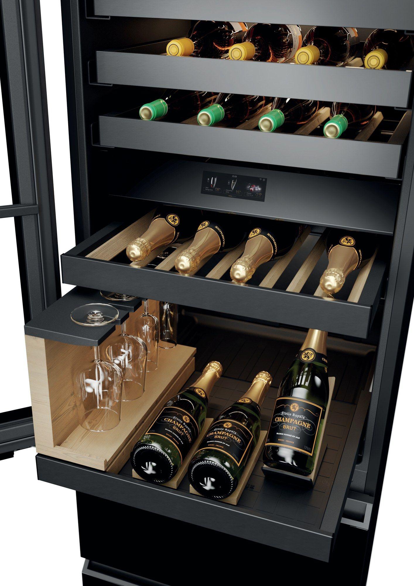 Cave de Vinhos de Encastre HAIER CSW9619ENGBW (Altura 190,6 cm - 191 cm - 60 cm - Preto), miniatura 4