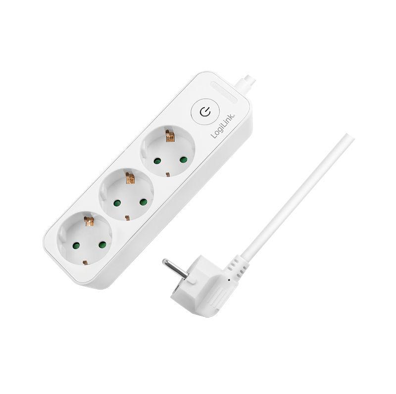 Régua de Tomadas LOGILINK LPS244 (1,5 m - Tipo F - 3 x CEE 7/3 - Branco)